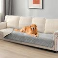 Ameritex Sofa Cover Waterproof for Seats Couch Cover for Dogs Pet Couch Cover Velvet for Chair Loveseat Sofa Machine Washable (Light Grey, 30x100 Inch) by Ameritex