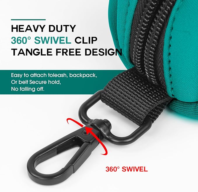Wolfone Dog Waste Bag Holder Leash Poop Bag Dispenser with Secure Clip | Secure Clip Design Durable & Odor-Free Universal Bag Fit Lightweight & Portable Stylish Color Options - Image 5