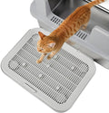 Cat Litter Mat Litter Box Mat with a Flip-top Lid,Extra Large Double-Layer Trapping Mats for Kitty,XL Cat Trapping Pad with Non-Slip Base,Durable,Waterproof,Washable,Easy to Clean (Grey) by LoopTime
