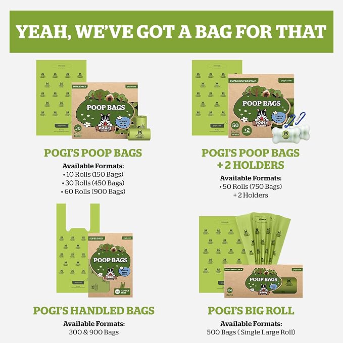 Pogi’s Dog Poop Bags with Handles – Extra-Thick, Leak-Proof, Large, Unscented, 900-Count - Image 8