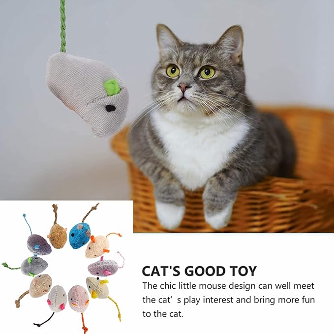 Catnip Toy, Cats Mouse Plush Cat Toys, Cat Mice & Animals Toys for Indoor Cats and Kittens, Cat Chew Toy for Exercise for Pet Cat Kitten Kitty (6 Packs) - Image 5