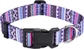 Mihqy Dog Collar for Medium Dogs, Fashion Design, Purple Bohemia,M | Neck Fit 12.9"-21.6", Multiple Patterns，4 Sizes for Small Medium Large Dogs, Comfortable for Walks and Outdoor Hikes by Mihqy