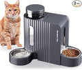 Gardner Pet Automatic Gravity Cat Food Feeder and Water Dispenser Stainless Steel Two-in-One Set Large Capacity Dispenser for Pets Dogs, Puppies, Kittens-(0.8 Gallons x 2) by GardnerPet