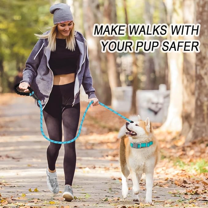 BARKBAY Dog Leashes for Large Dogs Heavy Duty Dog Leash 2 Pack 5 FT with Comfortable Padded Handle Highly Reflective Threads for Medium Large Dogs Walking Training Running (5FT-1/2,Blue+Black) - Image 3