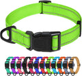 TagME Small Dog Collar, Reflective Puppy Collar, Green, 3/4" Width | Lightweight, Nylon Collar for Puppies and Small Dogs, Adjustable Length, 12 Color Choices, Reflective for Evening Walks by TagME