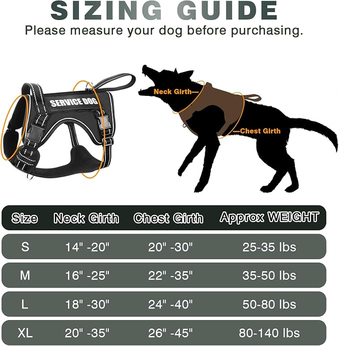 Tactical Dog Harness, No Pull Dog Harness for Medium Large Dogs with Handle & Molle, Military Service Dog Vest Harness in Training Pet Harness for Small Dogs - Image 6