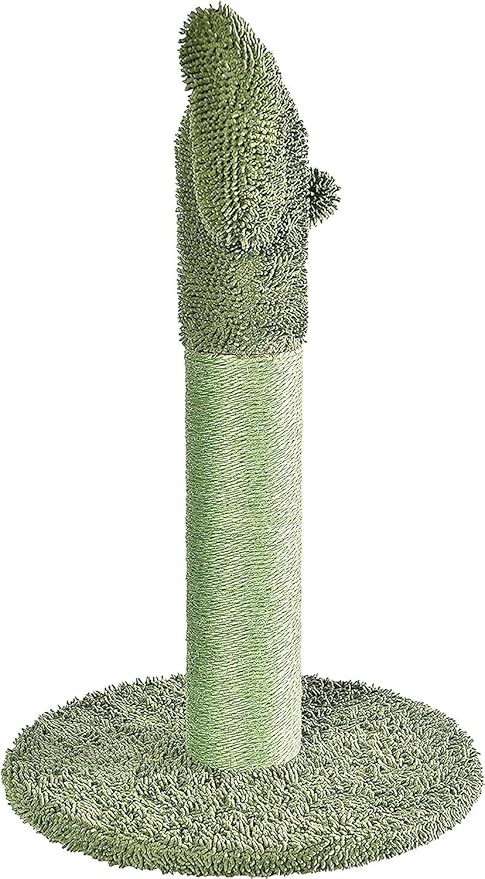 Amazon Basics Cat Scratching Post, Indoor Cactus with Natural Sisal for Kittens with Dangling Ball Toy, Medium, 25.6"H, Green - Image 3