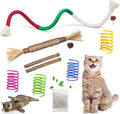 Cat Toys Chew Ropes, Silvervine Sticks Catnip Rope Toys with Refillable Natural Catnip for Cats Dental Care, Safe Teeth Cleaning Toy for Indoor Cat Kitty Kicker Toy Interactive Catnip Kitty Toys by itPlus