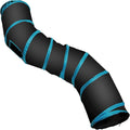 PetLike S Way Cat Tunnel Collapsible Pop-up Pet Tube Hideaway Play Toy with Ball (S-Way, Black) by PetsLikePetLike