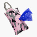 Dog Friendly Co. Poop Bag Holder for Leash, Dog Waste Bag (Pink Camo) | One Click Clip Potty Carrier Dispenser, Pet Trash Bags, Neoprene Fabric for All Weather Conditions, Stylish Walking Accessory by DogFriendly