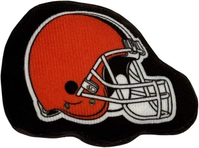 Pets First Best Plush CAT Toy - NFL Cleveland Browns Complete Set of 3 Piece Cat Toys Filled with Fresh Catnip. Includes: 1 Helmet Cat Toy, 1 Football Toy with Feathers & 1 Beer Bottle - Image 2