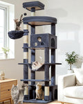 Taoqimiao 79in Cat Tree, Tall Large Cat Tower for Indoor Adult Cats S10G | Easy assembly, Sturdy, Multi Level, Easy Clean, Cozy Condo, Perches, Baskets, Suitable for Kittens and Adult Cats by Taoqimiao