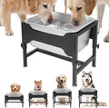 YUEPET Outdoor Elevated Dog Water Bowl, 3 Gallon Bowl for Large Dogs | 4 Heights Adjustable, 3 Gal Extra Large Stainless Steel Bowl, Raised Dog Water Bowl with Stand, Food and Water Use by YUEPET