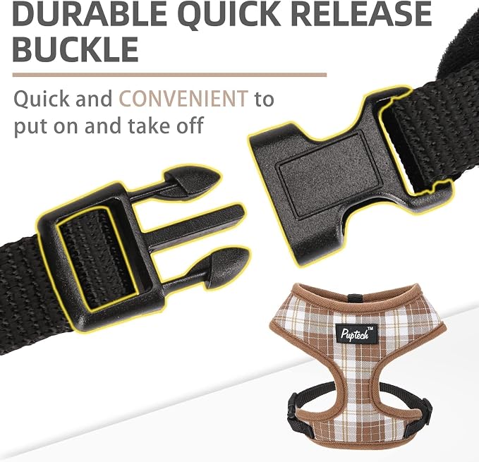 PUPTECK Small Dog Harness and Leash Set No Pull for XS XXS Sized Dogs Puppy | Escape Proof No Choke Pet Cat Adjustable Soft Padded Walking Vest - Image 4