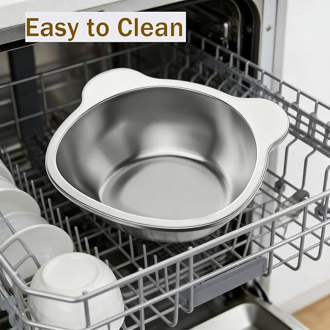 2 Pack Elevated Cat Bowl, 5.9" Wide Raised Cat Dishes,15° Tilted | Stainless Steel Puppies Bowl,Whisker-Friendly,Food and Water Bowl,Anti-Vomiting,Neck Stress-Free Bowl Stands,Dishwasher Safe - Image 9