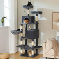 70.8" Tall Cat Tree for Large Cats, Multi-Level Cat Tower with 8 Sisal Scratching Posts, 2 Top Perches, Big Condo, Large Hammock, and Cat Furniture for Indoor Cats, Dark Gray by MUTTROS