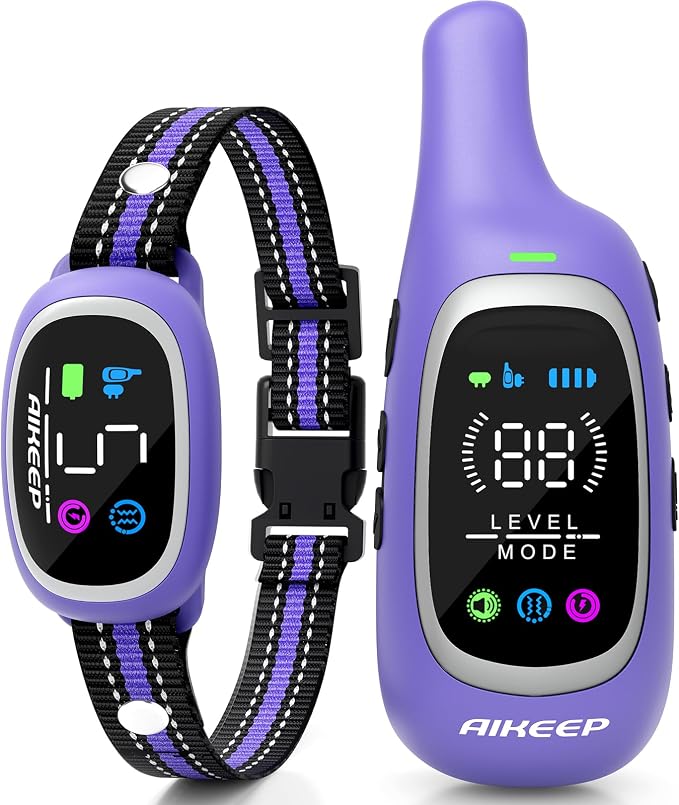 2-in-1 Dog Shock Collar and Bark Collar for Dogs – 3300FT Dog Training Collar with Remote, IP67 Waterproof e Collar with Anti-Bark/Beep/Vibration/Shock Modes for Small Medium Large Dog(8-120Lbs) - Image 9
