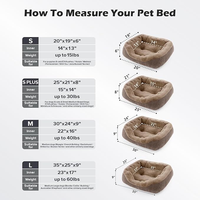 Small Dog Bed Orthopedic Warming Soft Calming Sleeping Durable with Anti-Slip Bottom - Image 5
