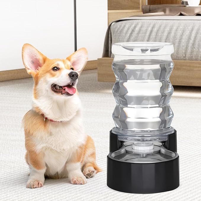 RIZZARI 7L Dog Water Bowl Dispenser:Black Stainless Steel Gravity Bowl | Built-In Filtration/Clear Water Reservoir/Spill-Resistant Design/Easy Water Monitoring/Food-Grade Materials/Indoor Daily Use - Image 7
