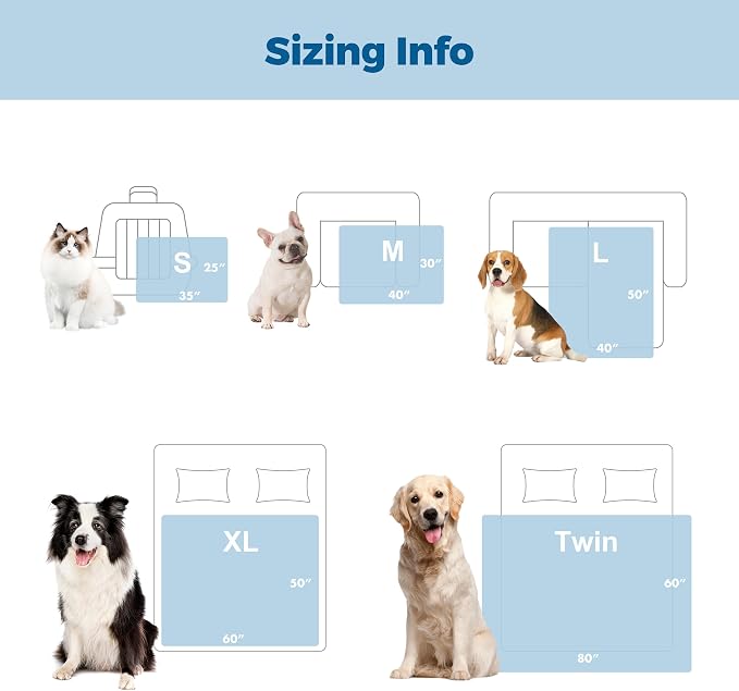 PPOLCA Cooling Waterproof Pet Blanket for Large Dogs - Q-MAX>0.5, Breathable Summer Cold Pet Blanket, Machine Washable Throw Sofa Protector, 50x60, Khaki - Image 9