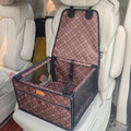 Pet Dog Booster Seat, Upgrading the Framed wall to Prevent Collapse，Breathable and Foldable Pet Car Basket，Removable andWashable pet car seat (Brown Frame) by Unknown