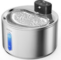 Stainless Steel Cat Water Fountain, Cordless Fountain for Cat & Dogs Indoor | 135fl.oz/4L Capacity, 4000mAh Battery, ultra-quiet by WILKIEE