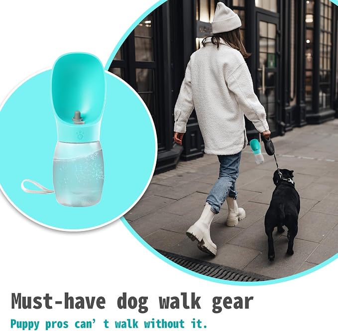Kalimdor Dog Water Bottle,Leak Proof Portable Puppy Water Dispenser with Drinking Feeder, Dog Walking Accessories for Pets Outdoor Walking, Hiking, Travel, Food Grade Plastic - Image 7
