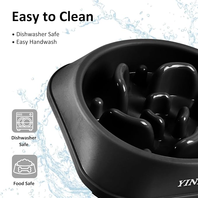YINEYA Slow Feeder Dog Bowls, Pet Supplies that Slow Down Eating, Pet Food Bowls, Maze Dog Puzzle Feeder for Medium Breed | Dog Food Bowl Slow Down Eating Prevents Bloat, Promotes Healthy Digestion, Puzzle Feeder Interactive Makes Meal Time Fun - Image 7
