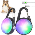 Clip-On Dog Collar Light for Night Walking, 4 Modes, Rechargeable, 2 Pack | IP68 Waterproof Dog Light for Camping, Hiking, Cycling, High Capacity LED Light Up Dog Collar by Unknown