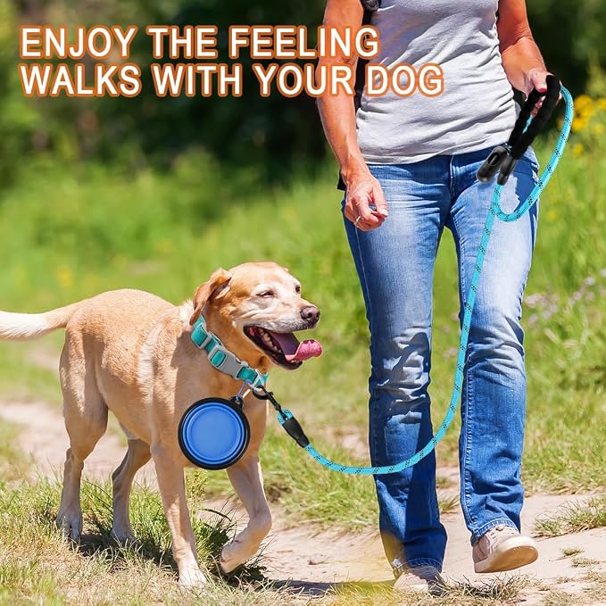 BARKBAY Dog Leashes for Large Dogs Heavy Duty Dog Leash 4/5/6 FT with Comfortable Padded Handle and Highly Reflective Threads for Medium Large Dogs Walking Training Running (6FT-1/2'',Blue) - Image 7