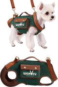 Wakytu Dog Lift Harness Dog Carrier Sling for Small Dogs & Cats,S | stylish puppy sling carrier with handle & pocket,adjustable leash,walking & travel by Petshome