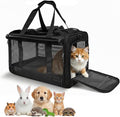 Pet Carrier for Medium-Small Cats, Collapsible Cat Carrier and Soft-Sided Pet Carrier for Medium Big Cats and Puppy Up to 17lbs, 2-Way Entry with Privacy Cover, Travel Bag L18.12”X11.81”X11.81” by TuffYuki
