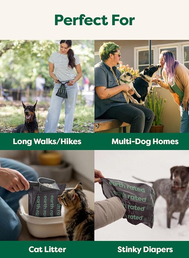 Earth Rated 3X Protect Dog Poop Bag Rolls, Odor Blocking, Unscented, 240 Ct | Leak Proof Extra Thick - Image 3