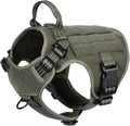 ICEFANG Tactical Dog Harness for Small Dogs,Reflective No Pull Dog Vest | with Control Handle,Adjustable,Front Hook,2 Leash Clips,Soft Padded,MOLLE Panel,Green,Small by ICEFANGDIRECT