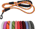 MayPaw 6ft Rope Dog Leash for Large Medium Dogs Soft Handle Dog Lead | 1/2-In Thick Lead, Soft Padded Handle Strong Nylon Pet Leash, 15+ Colors (1/2" * 6', Colorful) by MayPaw