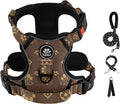 IVY&LANE No Pull Dog Harness with Leash Set, Reflective No Choke Pet Vest,Adjustable Oxford Dog Vest Harness with Easy Control Handle for Medium Dogs (Dark Brown,M) by IVYLANE