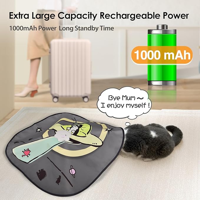 ORSDA 4 in 1 Interactive Cat Toys - Automatic Cat Toys for Indoor Cats & Kittens, 8 Holes Mice Whack-A-Mole, Hide and Seek Smart Motion with 5PCS DIY Replacement Refills - Image 6