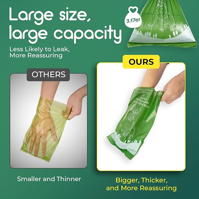ATIFBOP Biodegradable Dog Poop Bags 360 Counts 24 Rolls, Leak Proof and Extra Thick Doggy Poop Bags (Unscented) - Image 5