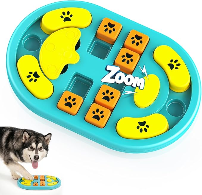Dog Puzzle Toy, Interactive Enrichment Treat Food Puzzles, Blue | Mental & Brain Stimulation, Slow Feeder, For Smart Puppy Small Medium Large Dogs Cats by TRIGRAND