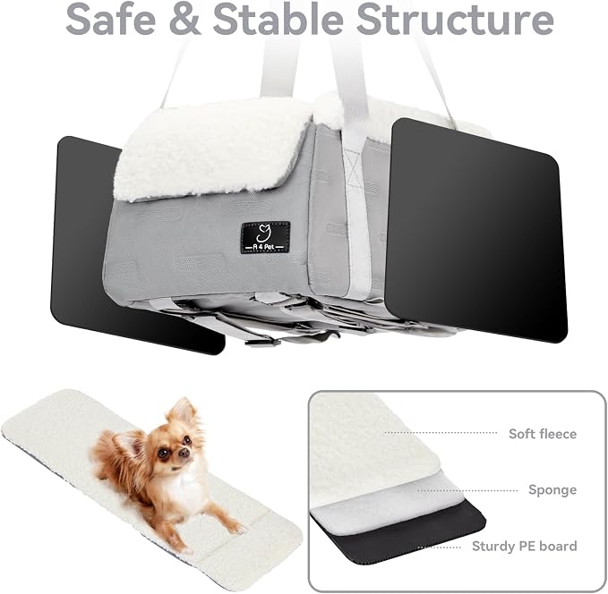 Center Console Dog Car Seat for Small Dogs Under 12 lbs – Secure Booster Seat with Safety Tether, Fits Most Cars & SUVs, Soft Washable Cushion, Portable Carrier Ideal for Pet Travel - Image 3