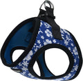 Bark Appeal Blue Hibiscus Step-in Dog Harness for XS to Small Sized Pets – Updated Sizing, Re-Measuring is Essential – Soft Vest Harness – Anti-Choke with Adjustable Strap & Heavy Duty Clip – S by BarkAppeal