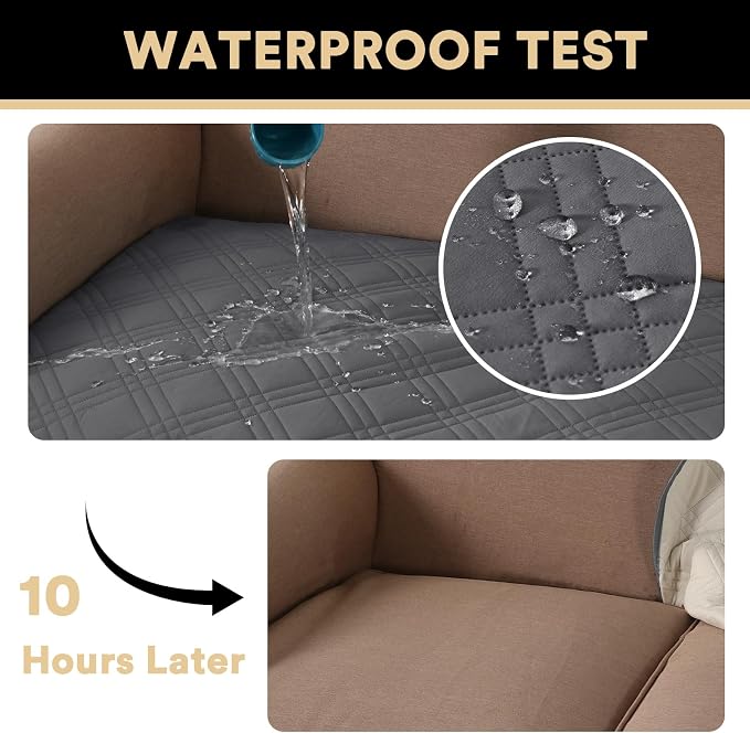 PrinceDeco Waterproof Couch Covers for Pets Thick Dog Blanket 40x48 Inch Non-Slip Pet Bed Cover Protect Furniture Couch Sofa Car Outdoor for Puppy Cat Kids,Grey - Image 3