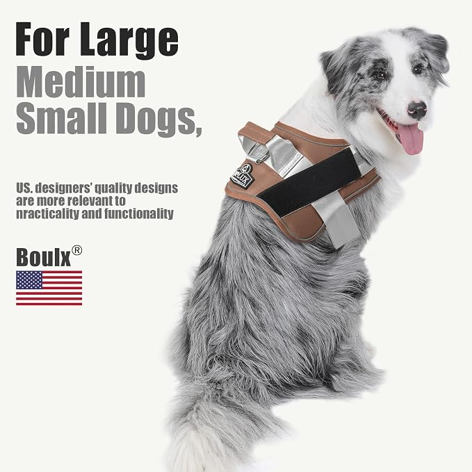 Dog Harness, No-Pull Reflective Dog Vest, Breathable Adjustable Pet Harness with Handle for Outdoor Walking - No More Pulling, Tugging or Choking - Image 4