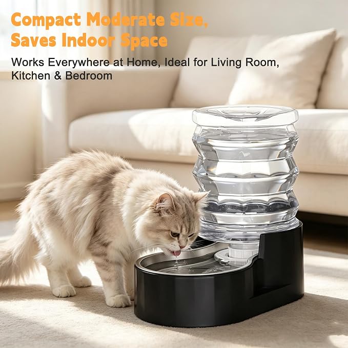 RIZZARI 5L Filtered Cat Water Dispenser: Fresh Water for Indoor Cats | 5L Long-Lasting Water Supply/Cleaner Drinking Experience/Filtered Fresh Water/Compact Design For Indoor Spaces - Image 8