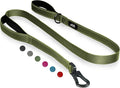 Twoear 4FT 1IN Heavy Duty Dog Leash for Large Dogs with 2 Padded Handles | Traffic Handle Extra Control, Auto Lock Hook, Strong Reflective Walking Leash for Night Safety, Medium and Large Breeds,Green by TwoEar