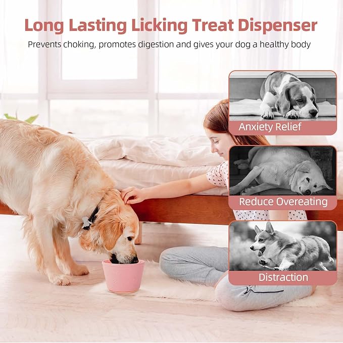 Dog Lick Bowl, Non-Slip Freeze Slow Feeder Small Medium, 1.6 Cup | Anxiety Relief & Distraction, Enrichment, Puzzle Feeder, BPA-Free Silicone, Dishwasher & Microwave Safe, for Dogs - Image 6