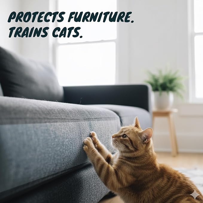 FixZilla Anti Scratch Cat Tape for Furniture 2.5 Inch x 45 Feet Clear Sticky Double Sided Anti Scratch Cat Tape for Paw Scratching Deterrent and Pet Training for Couch Furniture Protector, Sofa, Doors - Image 2