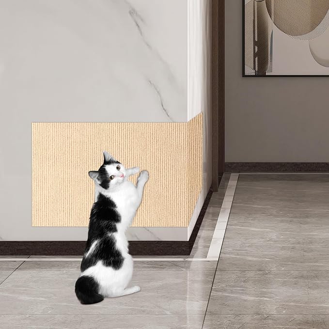 ENONCI 23.6x15.8 Cat Scratcher Mat, Self-Adhesive Cat Scratch Furniture Protector by ENONCI