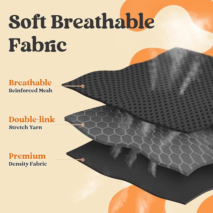 rabbitgoo Dog Harness Small Sized and Leash Set, Step in Soft Vest | Breathable Mesh, Easy Wear with Hook & Loop, Light and Reflective for Walking, Multi-colored, Black & Orange, L - Image 3