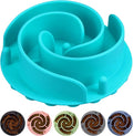 Slow Feeder Dog Bowls Insert, Bestalk Soft Silicone Slow Eating Feeder Insert with Suction Cups for Small, Medium and Large Dogs, Fit into Basic and Elevated Dog Bowls, Teal by BESTALK